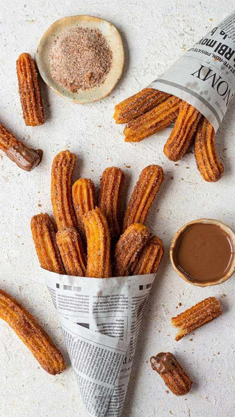 Delicious Eggless Churros in Stahl Artisan Saucepan & Stahl NevrStick – Stahl Kitchens
