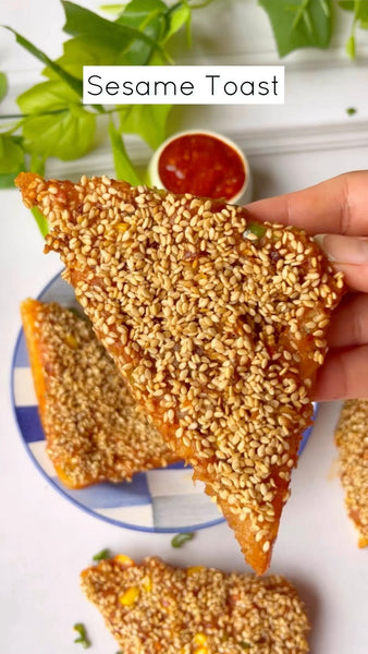 Crispy & Tasty Shallow Fried Sesame Toast Recipe | How to Make Shallow ...