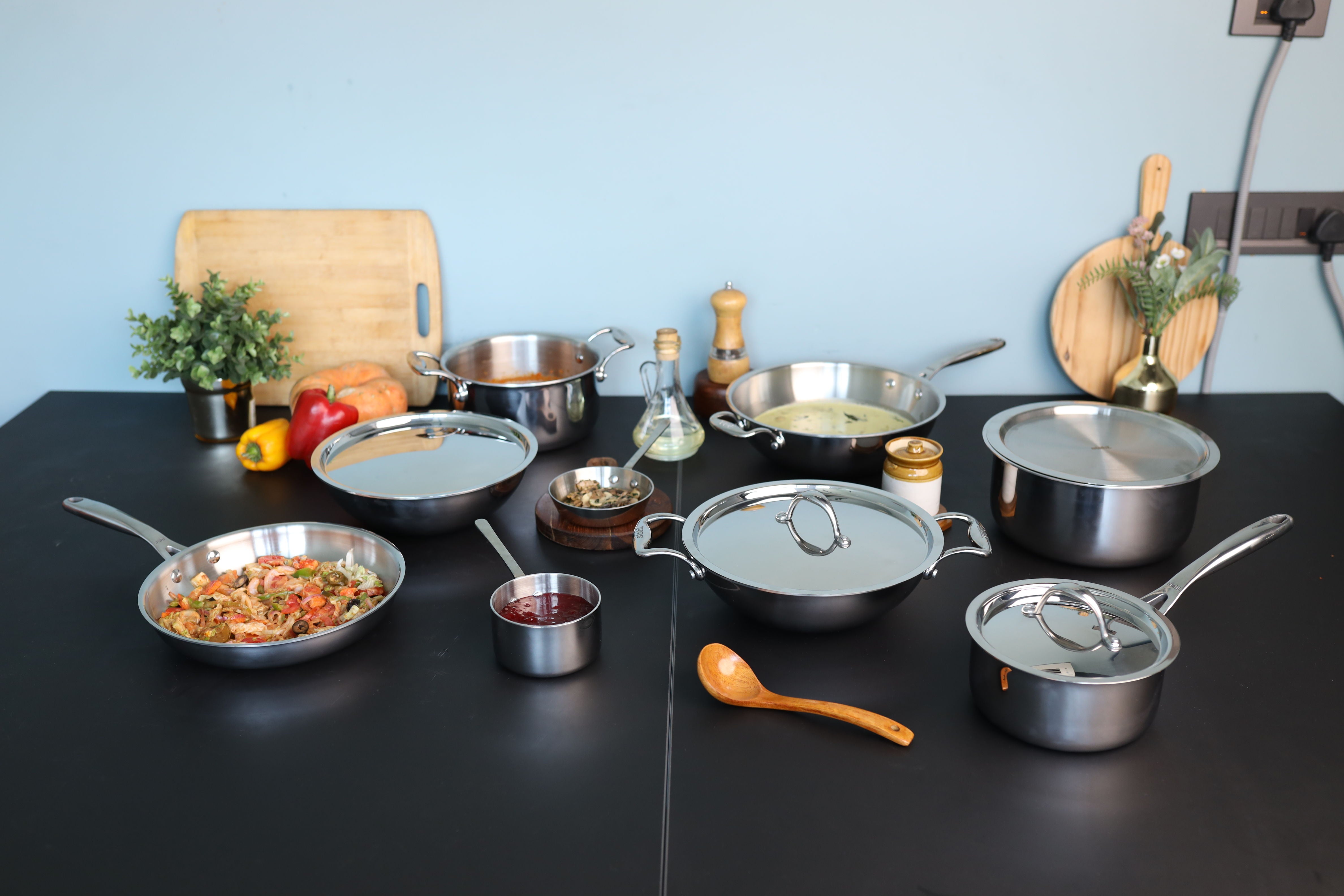 Steel Kadai For Cooking: Versatile Cookware For Indian Meals - PotsandPans  India