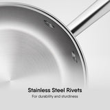 Steel Kitchen Fry pan (Without Lid) - Triply Artisan Series