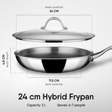 Stahl Artisan Triply Roestvrijstalen koekenpan, inductie en gasfornuis, compatibel met braadpan, omeletpan, eierpan, 0,9 l, 18 cm Stahl Artisan Triply Roestvrijstalen koekenpan, inductie en gasfornuis, compatibel met braadpan, omeletpan, eierpan, 0,9 l, 18 cm
