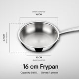 Steel Kitchen Fry pan (Without Lid) - Triply Artisan Series