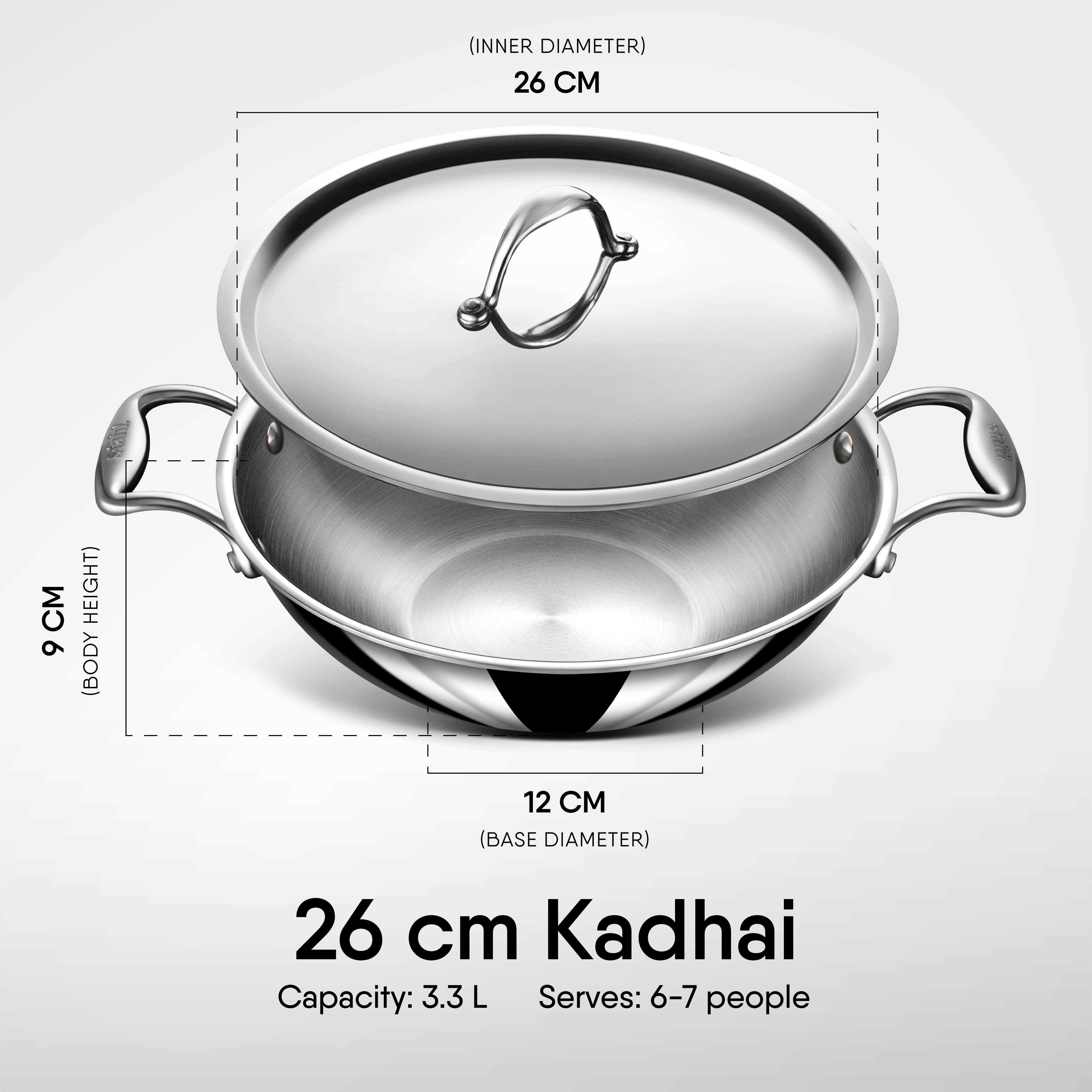 Steel Kadhai - Triply Artisan Series