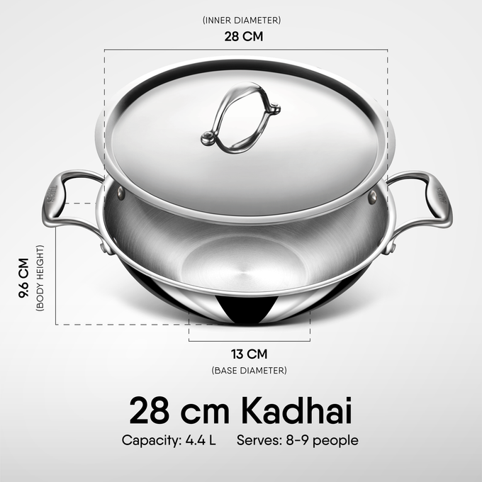 Steel Kadhai - Triply Artisan Series