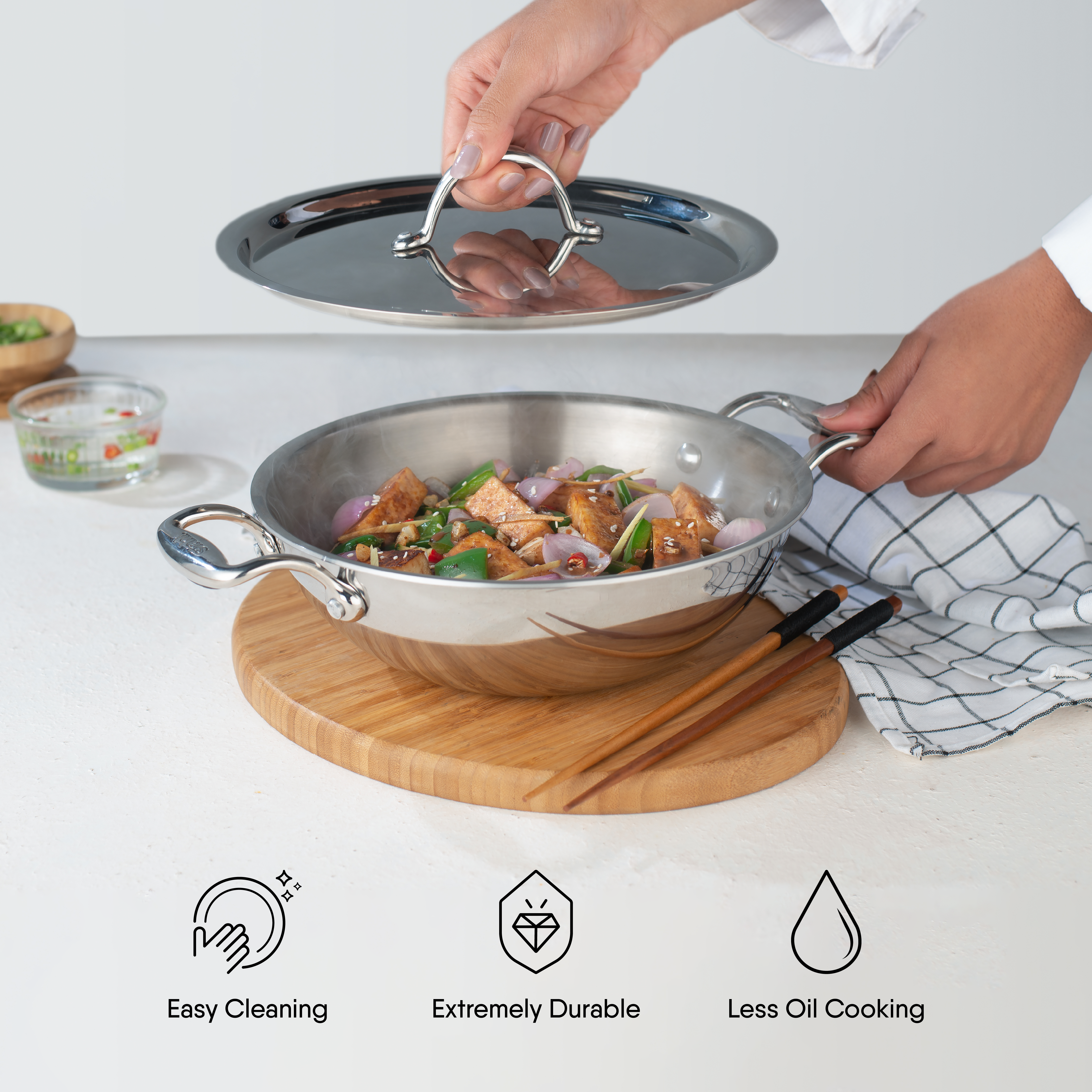 Steel Kadhai - Triply Artisan Series