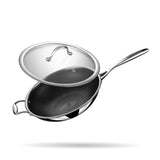 Engrave - Deep Frypan - Triply Artisan Hybrid Series