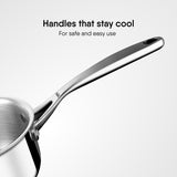 Engrave - Steel Sauce Pan - Triply Artisan Series