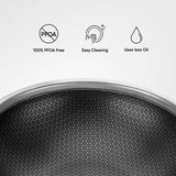 Tasla Kadhai with Lid - Triply Artisan Hybrid Series