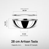 Tasla Kadhai with Lid - Triply Artisan Hybrid Series