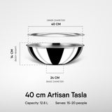 Tasla Kadhai with Lid - Triply Artisan Hybrid Series