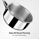 Engrave - Steel Sauce Pan - Triply Artisan Series