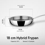 Frypan (Without Lid) - Triply Artisan Hybrid Series