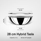 Tasla Kadhai with Lid - Triply Artisan Hybrid Series