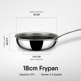 Kitchen Fry pan (Without Lid) - Triply Artisan Hybrid Series