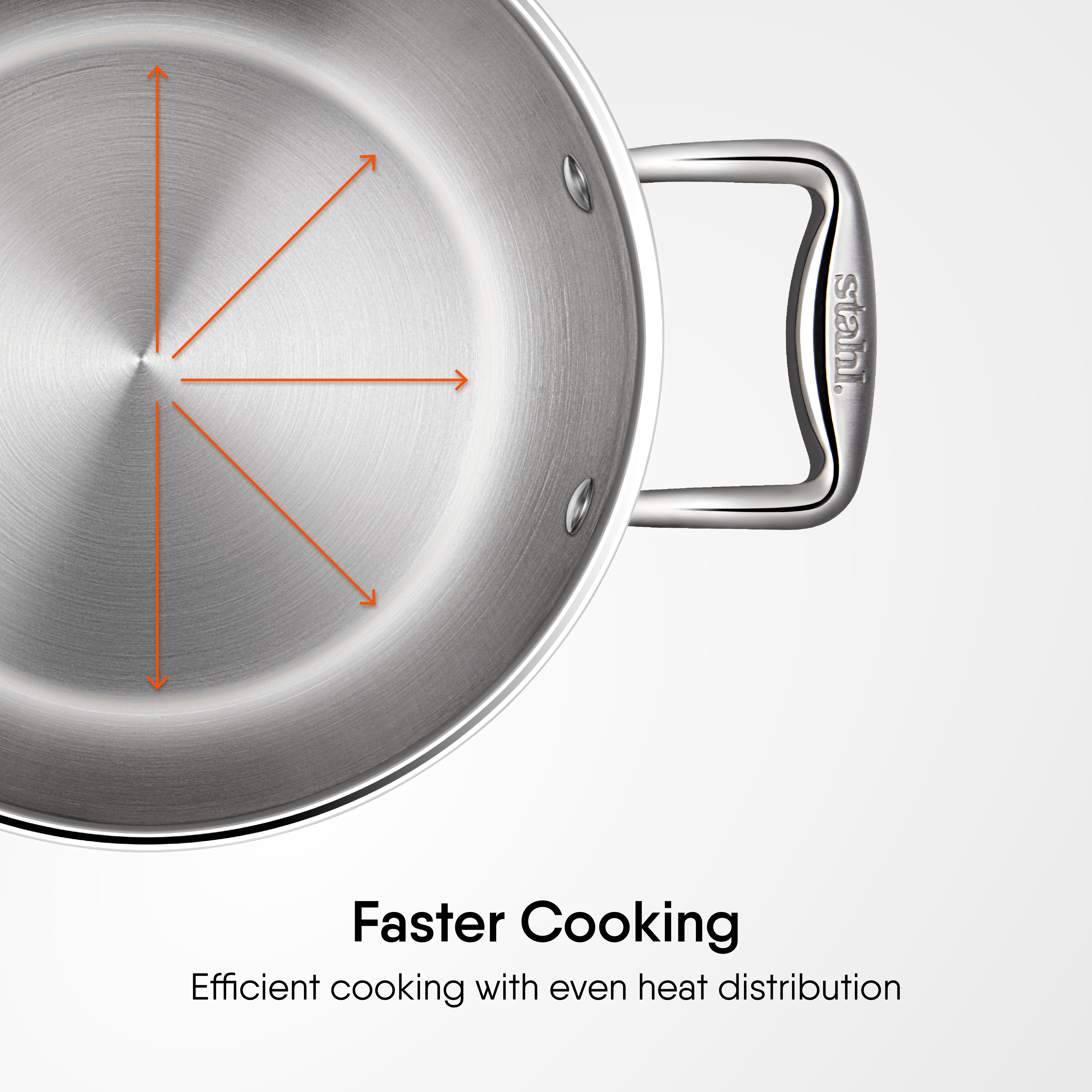 Steel Sauce Pot / Casserole - Triply Artisan Series