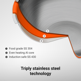 Steel Frypan - Triply Artisan Series