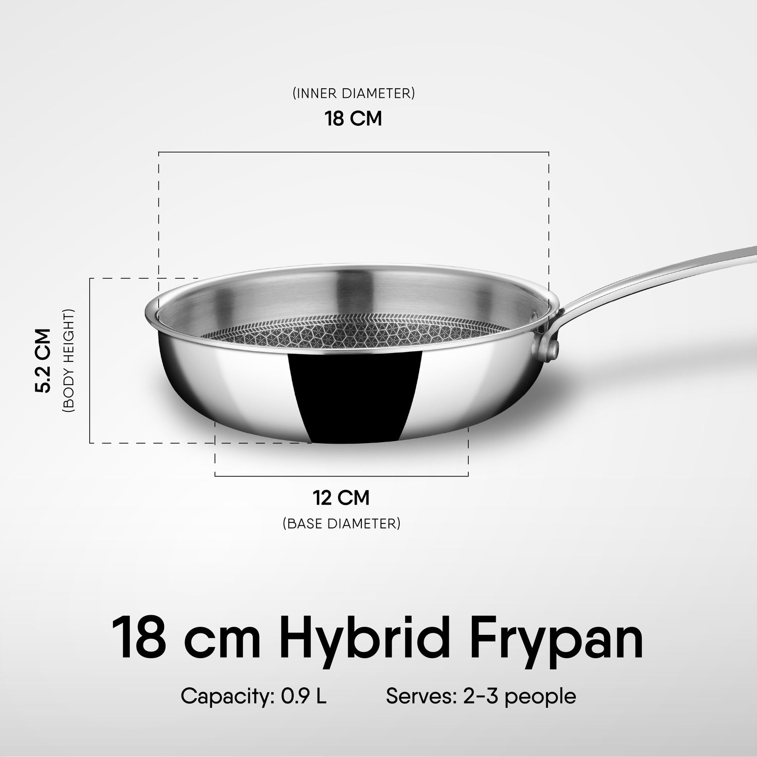 Engrave - Frypan (Without Lid) - Triply Artisan Hybrid Series