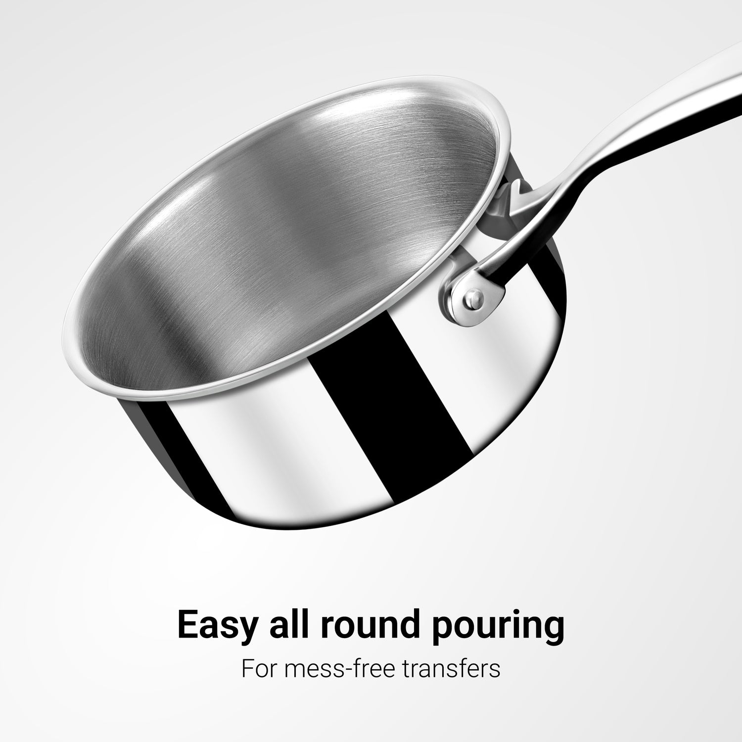 Steel Sauce Pan - Triply Artisan Series