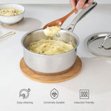 Steel Sauce Pan - Triply Artisan Series