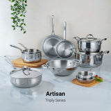 Steel Sauce Pan - Triply Artisan Series