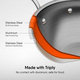 Deep Frypan - Triply Artisan Series