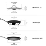 Artisan Schild Combo (28 cm Dosa Tawa + 24 cm Frypan)