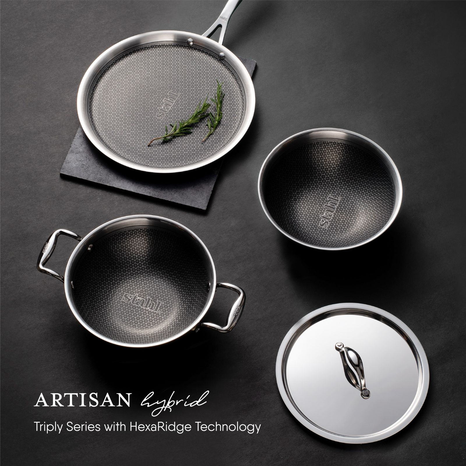Engrave - Frypan - Triply Artisan Hybrid Series