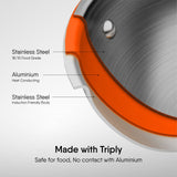 Engrave - Steel Kitchen Fry pan (Without Lid) - Triply Artisan Series