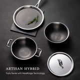 Deep Frypan - Triply Artisan Hybrid Series