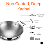 Kadhai - Buy Triply Kadhai (कढ़ाई) Online at Best Price In India – Stahl  Kitchens